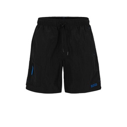 swim shorts in quick-drying fabric with embroidered logo