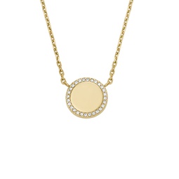 womens elliott gold-tone stainless steel chain necklace