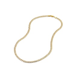 18k gold vermeil diamond cut necklace