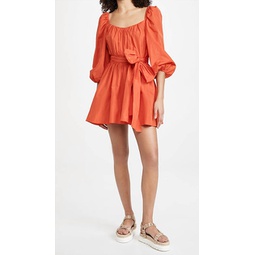 delilah dress in fire coral