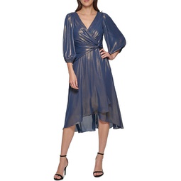 womens iridecent midi cocktail and party dress