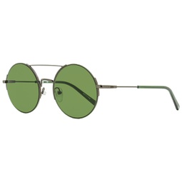 unisex round rimless sunglasses 160s 072 ruthenium/green 53mm