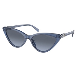womens harbour island 56mm blue sunglasses mk2195u-39568f-56