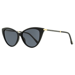 womens cat eye sunglasses val 807ir black/gold 57mm