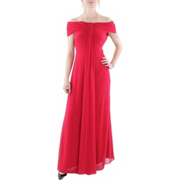 womens ruched maxi evening dress