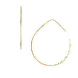 womens all stacked up gold-tone brass whisper hoop earrings