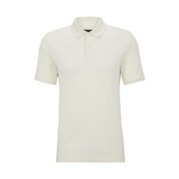 regular-fit polo shirt in structured cotton