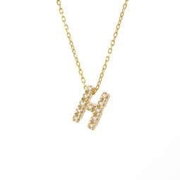 diamond intiial necklace (14ky)