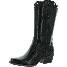 jill womens patent embossed cowboy, western boots
