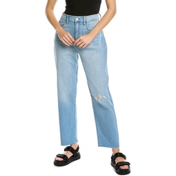 high-rise straight ankle jeans