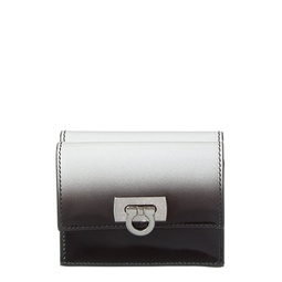 ferragamo gancini clasp leather card case wallet