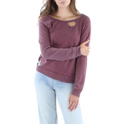 womens distressed heathered pullover top