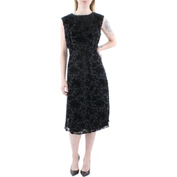 womens velvet burnout cocktail and party dress