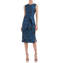 womens floral sheath cocktail and party dress