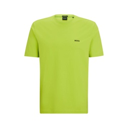 stretch-cotton t-shirt with contrast logo
