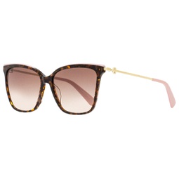 womens square sunglasses lo683s 210 tortoise/pink/gold 56mm