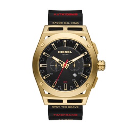 mens timeframe chronograph, gold-tone stainless steel watch