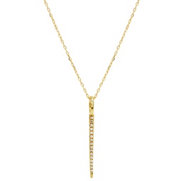 14kt gold 0.03tcw diamond spike necklace