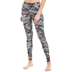 printed legging with foil overlay in camo