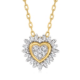 canaria diamond heart pendant necklace in 10kt yellow gold