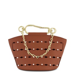 belay mini zipped leather bucket bag