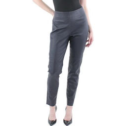 womens lamb leather ankle skinny pants