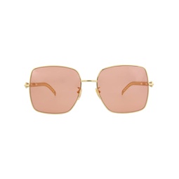 square-frame metal sunglasses