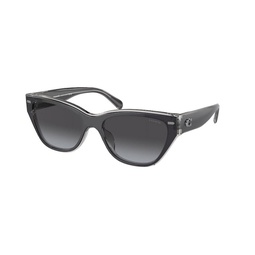 womens 56mm black/transparent grey sunglasses
