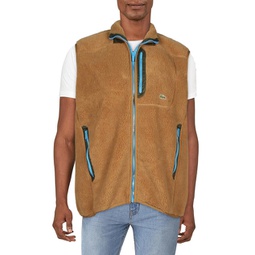 mens sherpa colorblock vest
