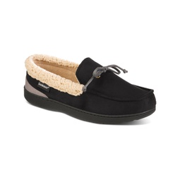 vincent mens faux suede memory foam moccasin slippers