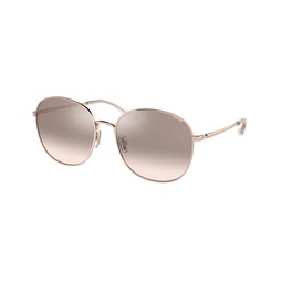 womens 57mm shiny rose gold sunglasses