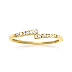 canaria diamond linear ring in 10kt yellow gold