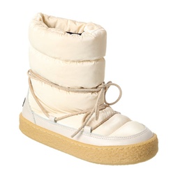 zimlee nylon & leather snow boot