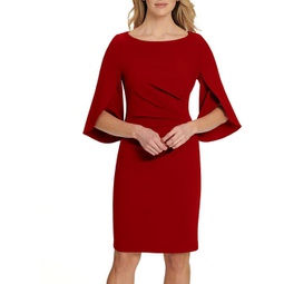 womens ruched knee wear to work dress