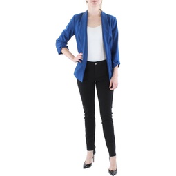 petites womens business career open-front blazer