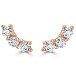 14k gold & diamond stud earrings