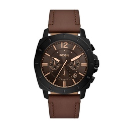 mens privateer chronograph, black stainless steel watch