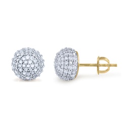 10k yellow gold earrings with 0.49 ct. diamonds