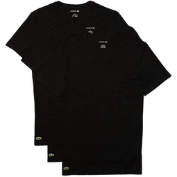 mens slim fit v-neck t-shirts undershirts - 3 pack in black