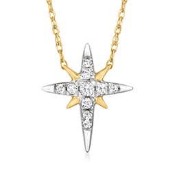 canaria diamond north star necklace in 10kt yellow gold