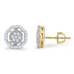10k yellow gold earrings with 0.26 ct. diamonds