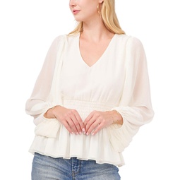 womens ruffles raglan sleeves blouse