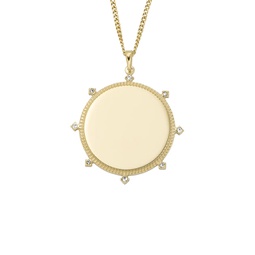 womens elliott gold-tone stainless steel pendant necklace