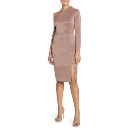 womens metallic assymetrical cocktail and party dress