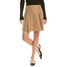 linen-blend skirt