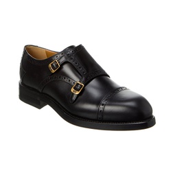 monk strap leather loafer