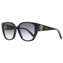 womens butterfly sunglasses am0284s 002 black 58mm