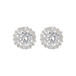 swarovski crystal halo earrings silver
