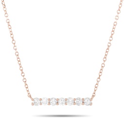 lb exclusive 14k rose gold 0.25 ct diamond pendant necklace