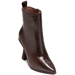 ga york womens embossed leather side zip ankle boots